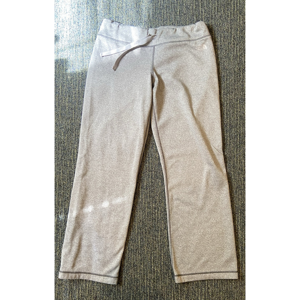 NORTH FACE Women’s￼ Pants, Sz L. Lounge Workout Straight Leg, Gray, Drawstring